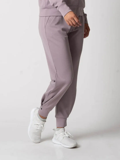 JOOLA WOMEN'S RIBBED JOGGERS DUSTY MAUVE