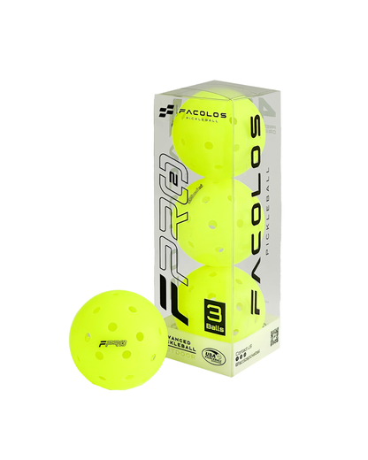 FACOLOS F-PRO GEN 2 PERFORMANCE PICKLEBALLS (PACK OF 3)- NEON