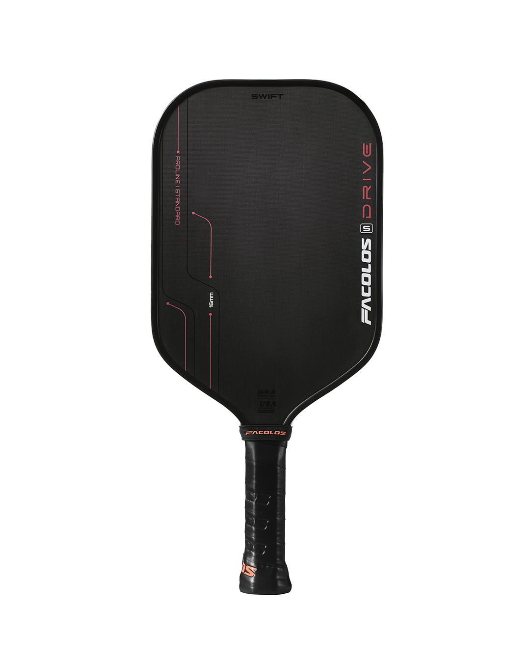 FACOLOS PRO SERIES DRIVE SWIFT 16MM – ORANGE PICKLEBALL PADDLES