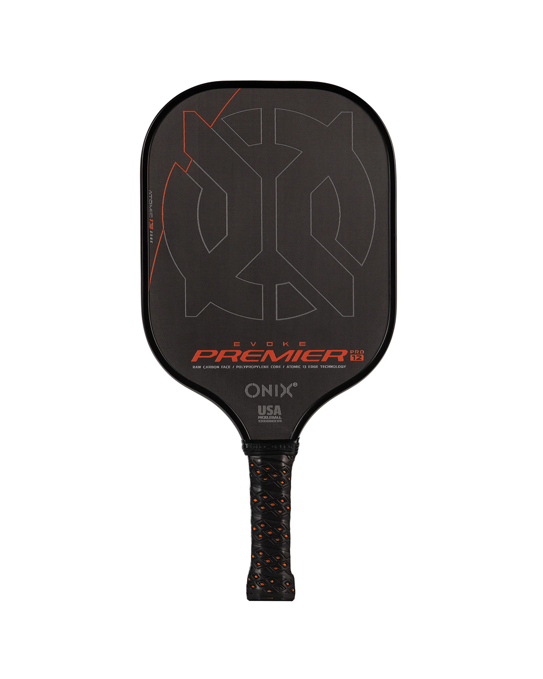 ONIX EVOKE PREMIER RAW CARBON 16MM PICKLEBALL PADDLE