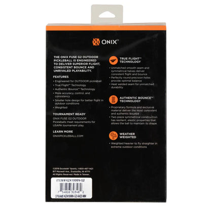 ONIX FUSE G2 OUTDOOR PICKLEBALLS(PACK OF 6)- NEON