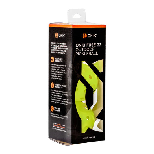 ONIX FUSE G2 OUTDOOR PICKLEBALLS(PACK OF 3)- NEON