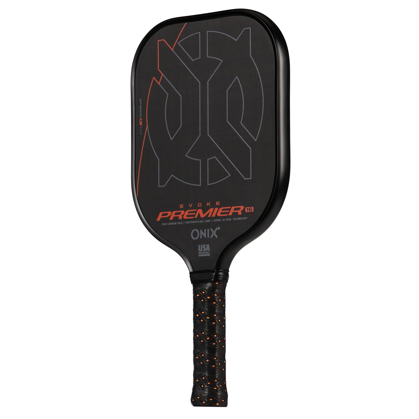 ONIX EVOKE PREMIER RAW CARBON 16MM PICKLEBALL PADDLE