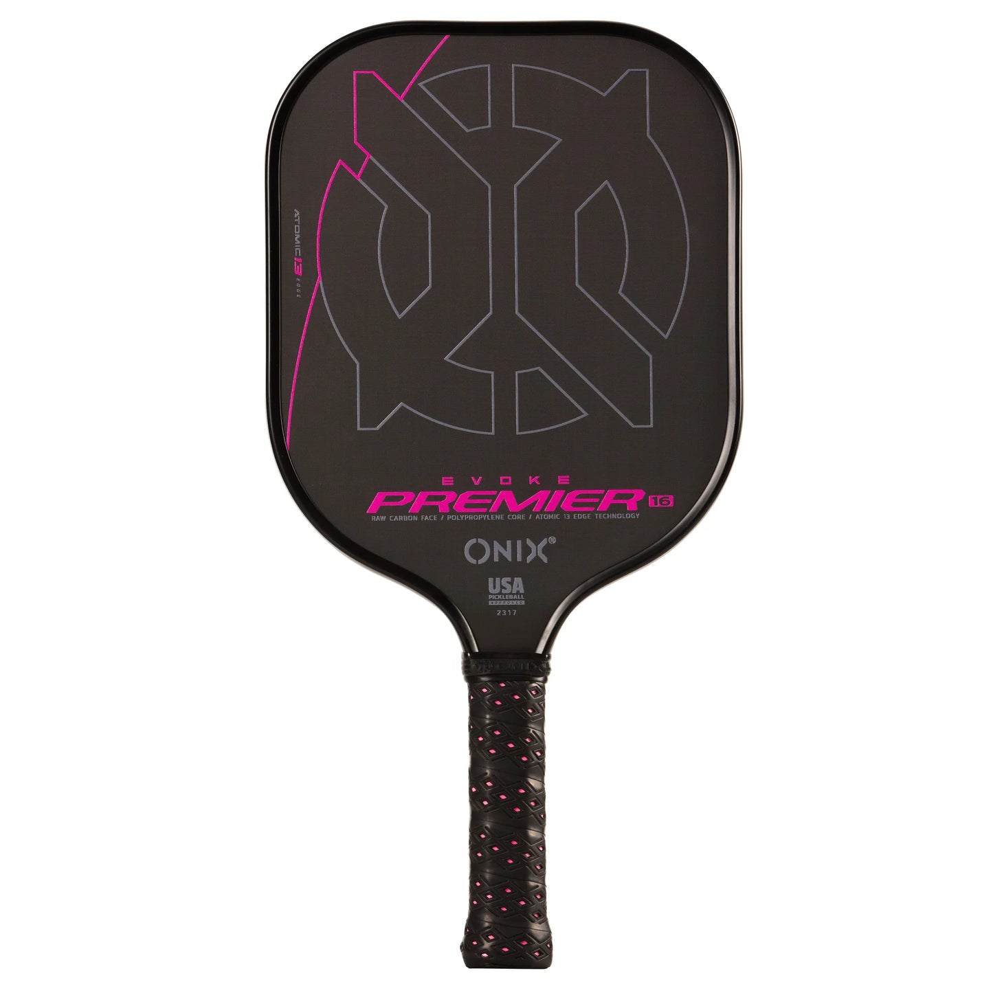 ONIX EVOKE PREMIER RAW CARBON 16MM PICKLEBALL PADDLE