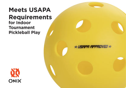 ONIX FUSE INDOOR PICKLEBALLS (PACK OF 3)- YELLOW