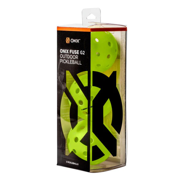 ONIX FUSE G2 OUTDOOR PICKLEBALLS(PACK OF 3)- NEON